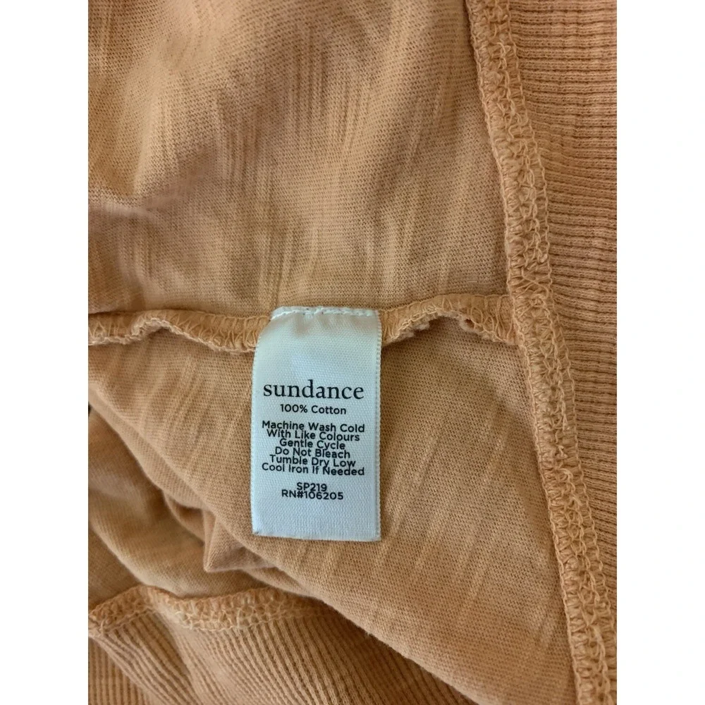 Sundance Peach Slub Knit‎ Tunic Top Small Boho Cottagecore Casual Lightweight